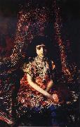 Mikhail Vrubel The Girl in front of Rug china oil painting artist